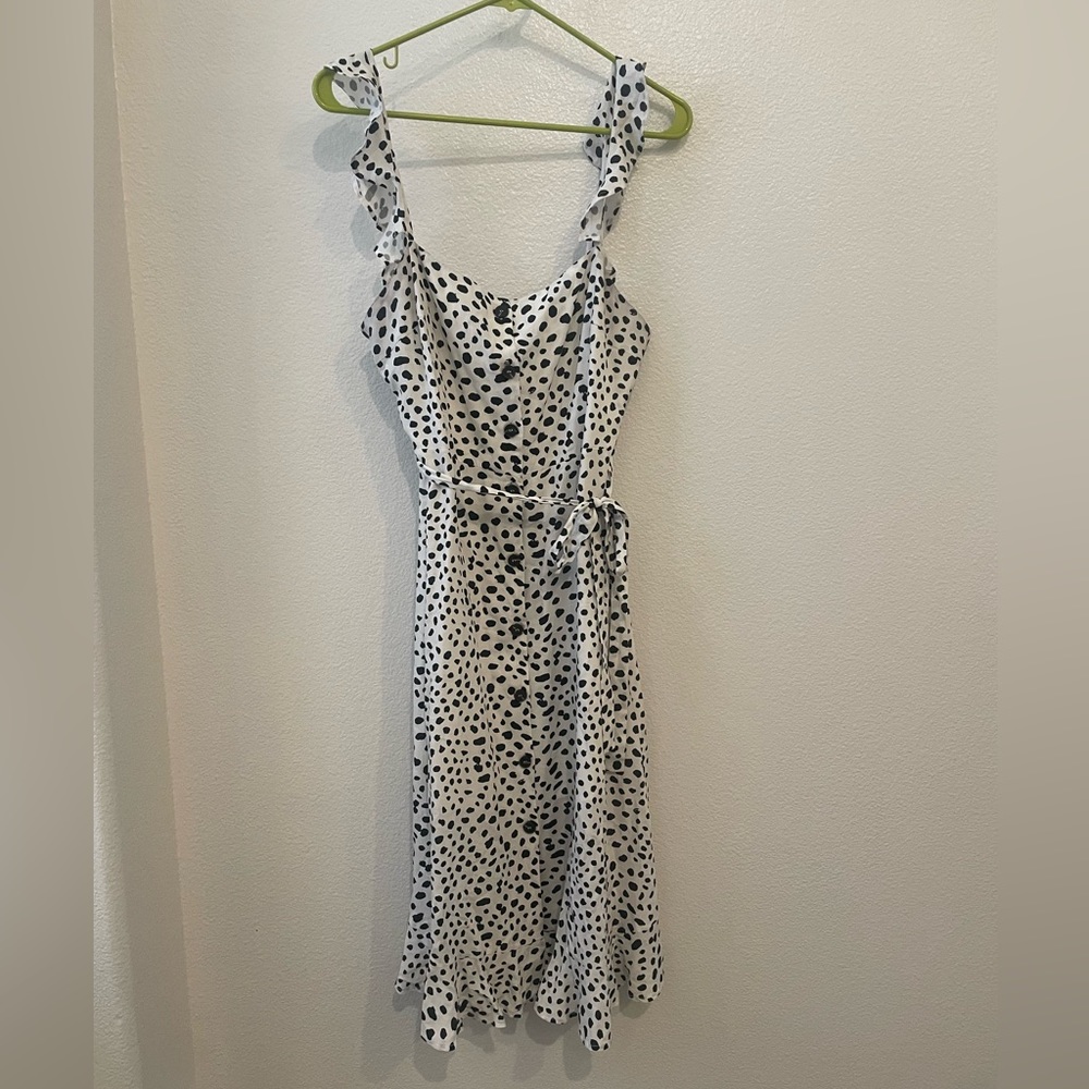 LUSH button down spaghetti strap midi dress